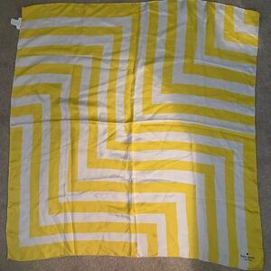 Kate Spade Yellow and White Striped Scarf